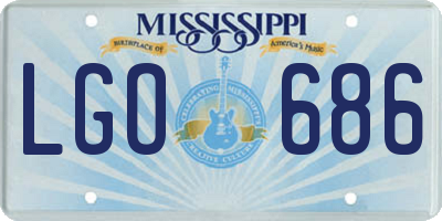 MS license plate LGO686