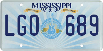 MS license plate LGO689
