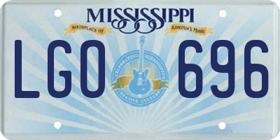 MS license plate LGO696