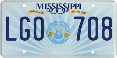 MS license plate LGO708
