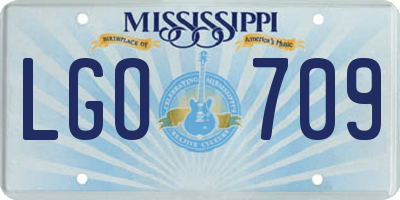 MS license plate LGO709