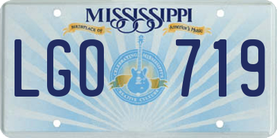 MS license plate LGO719