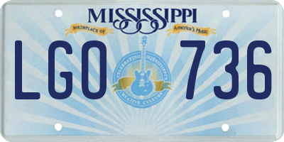 MS license plate LGO736