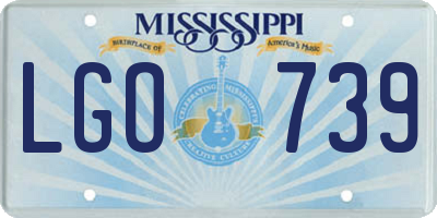 MS license plate LGO739