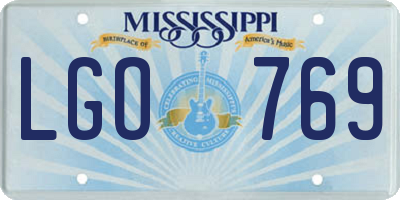 MS license plate LGO769