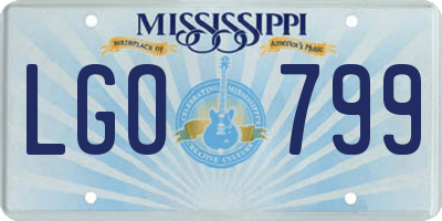 MS license plate LGO799