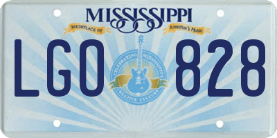 MS license plate LGO828