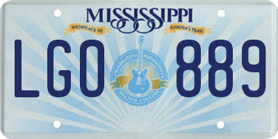 MS license plate LGO889