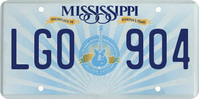 MS license plate LGO904
