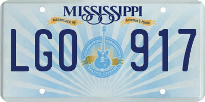 MS license plate LGO917