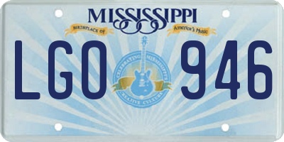 MS license plate LGO946