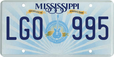 MS license plate LGO995