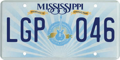 MS license plate LGP046