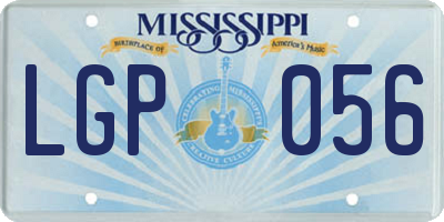 MS license plate LGP056