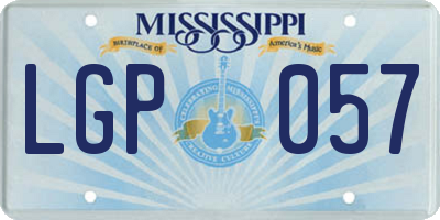 MS license plate LGP057