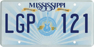 MS license plate LGP121
