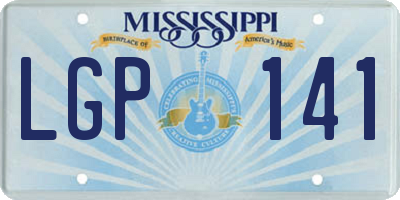 MS license plate LGP141