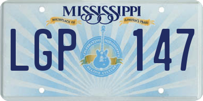 MS license plate LGP147