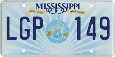 MS license plate LGP149