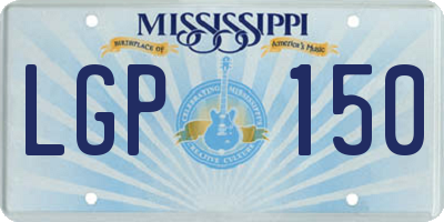 MS license plate LGP150