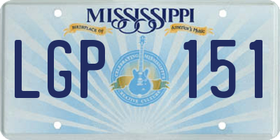 MS license plate LGP151