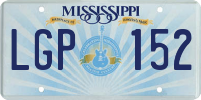 MS license plate LGP152