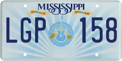 MS license plate LGP158