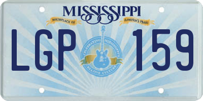 MS license plate LGP159