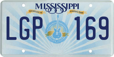 MS license plate LGP169
