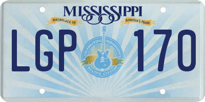 MS license plate LGP170