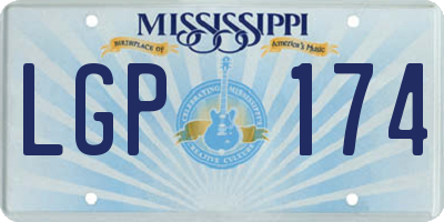 MS license plate LGP174