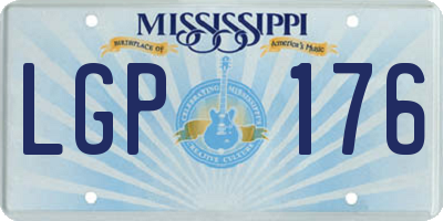 MS license plate LGP176