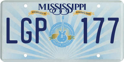 MS license plate LGP177