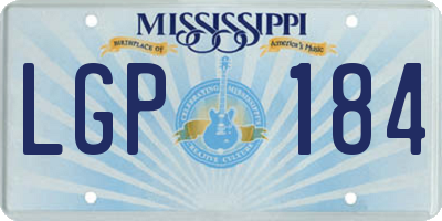 MS license plate LGP184