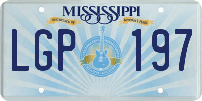 MS license plate LGP197