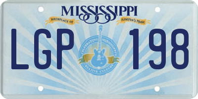 MS license plate LGP198