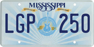 MS license plate LGP250