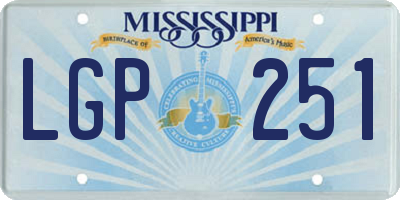 MS license plate LGP251