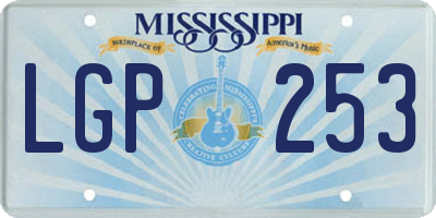 MS license plate LGP253