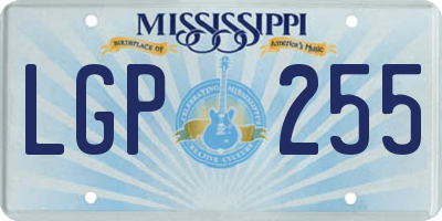 MS license plate LGP255