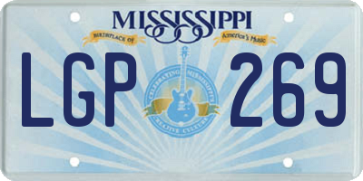 MS license plate LGP269