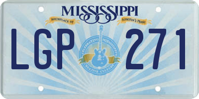 MS license plate LGP271