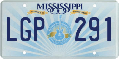 MS license plate LGP291