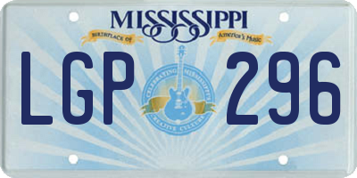 MS license plate LGP296