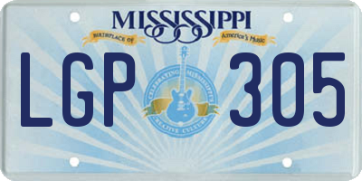 MS license plate LGP305
