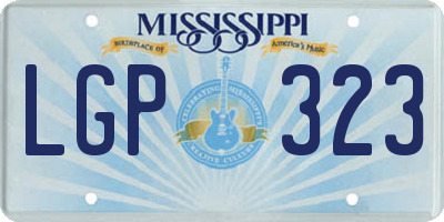 MS license plate LGP323