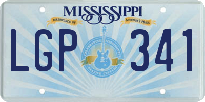 MS license plate LGP341