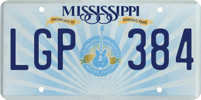 MS license plate LGP384