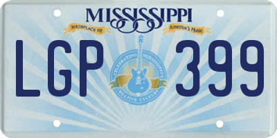 MS license plate LGP399