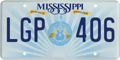 MS license plate LGP406